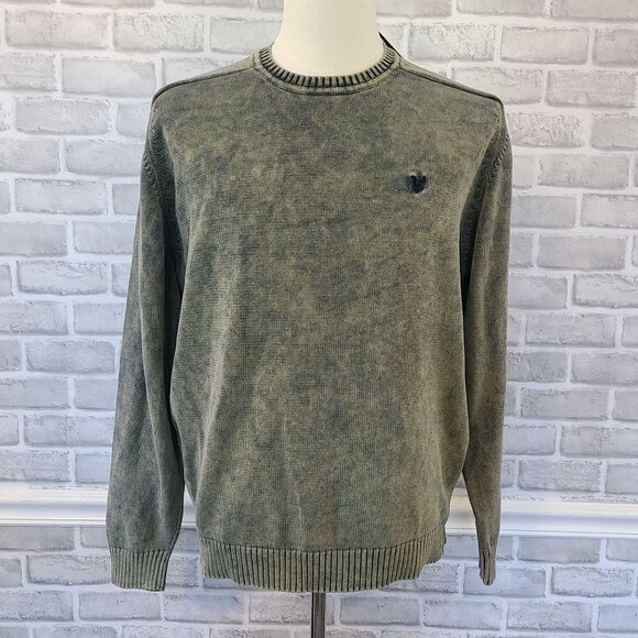 Lyle & Scott Scotland Sweater Jumper Combed Cotton Green Crew Neck L Forestcore - Picture 1 of 10
